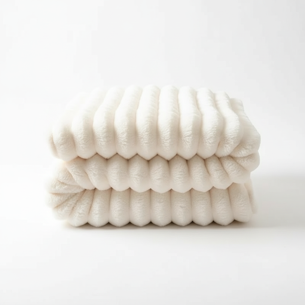 1pc Throw Blanket for Bed - 250GSM Soft & Warm Fluffy Blanket, Decorative Striped Blankets for Winter  Nap / Sleep