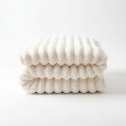 1pc Throw Blanket for Bed - 250GSM Soft & Warm Fluffy Blanket, Decorative Striped Blankets for Winter  Nap / Sleep